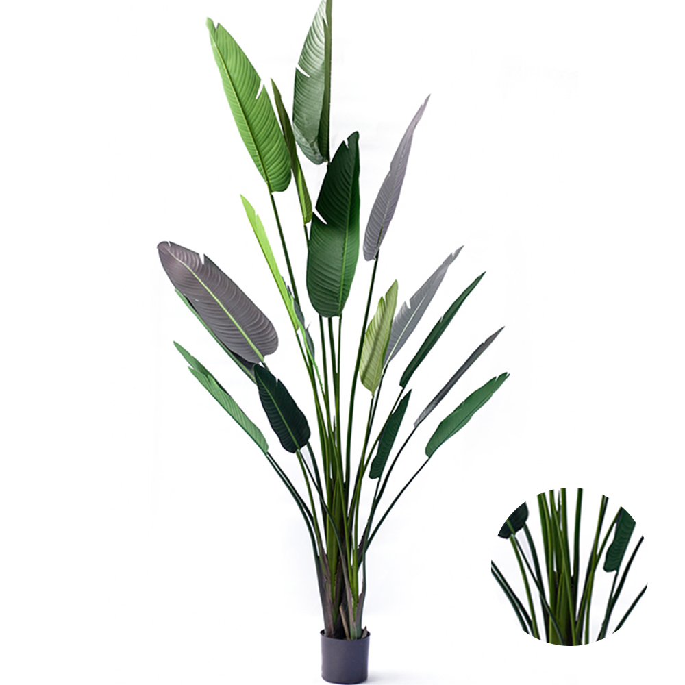 Decor Indoor Outdoor Tropical Bonsai Banana Tree Artificial Plastic Plant Banana Tree