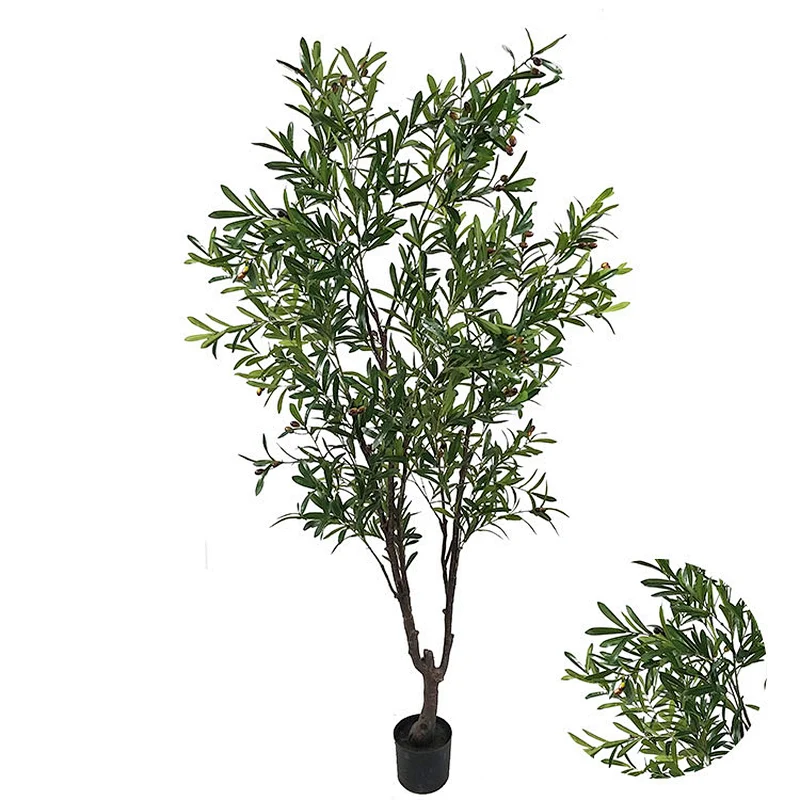 Manufacturer Direct Sale Decoration Artificial Oliver Trees Home Artificial Bonsai  Artificial Oliver Trees