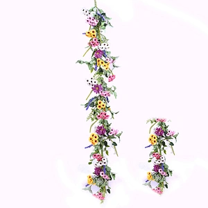 Luxury Hand Wrapped Spring Floral Garland Arts And Crafts decoration simulation Garland