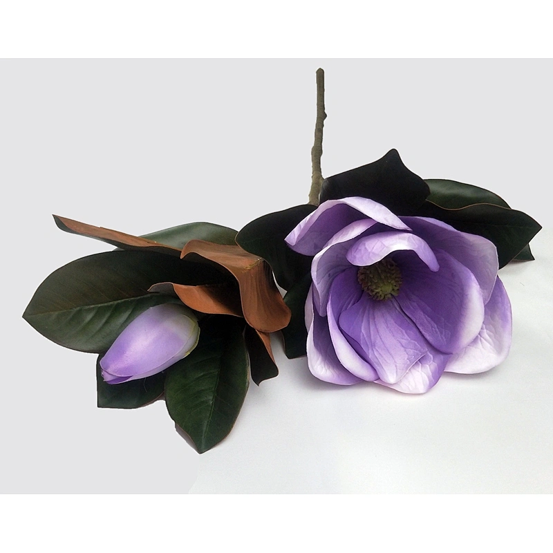 SIKYWAY:Hot sale Artificial silk mangnolia flowers spray for  home decoration  1011-DYL-2C