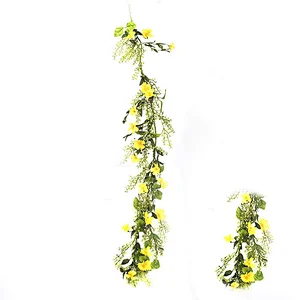 personalized Luxury spring Garland Real Touch Soft yellow dogwood artifical plant Garland