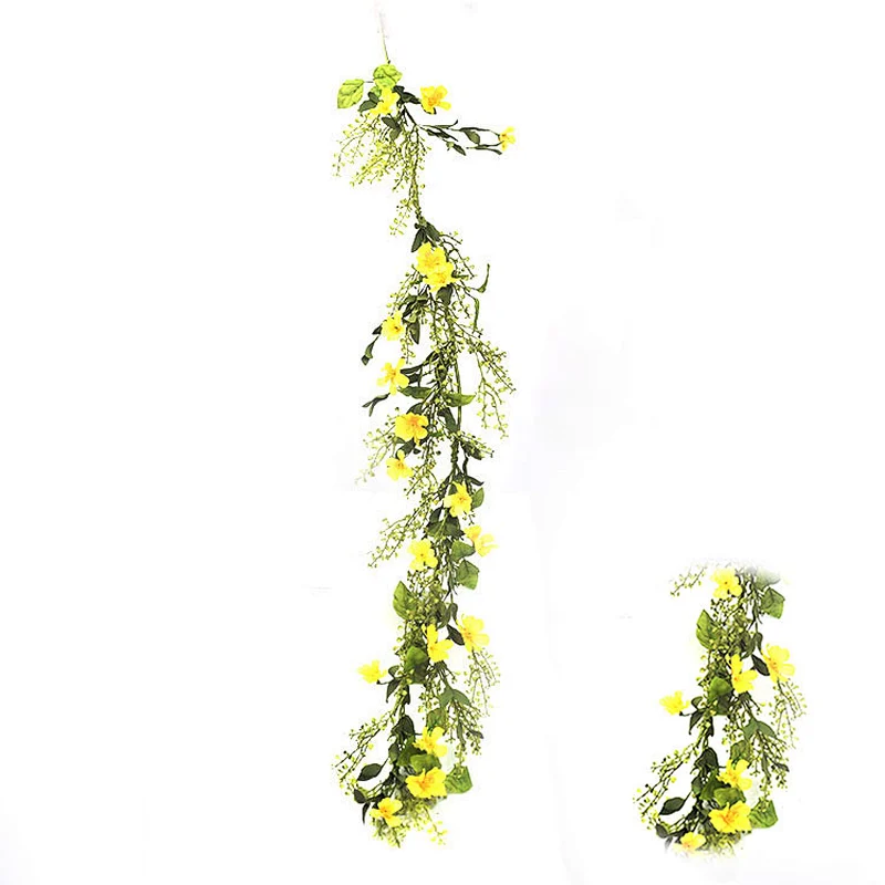 personalized Luxury spring Garland Real Touch Soft yellow dogwood artifical plant Garland