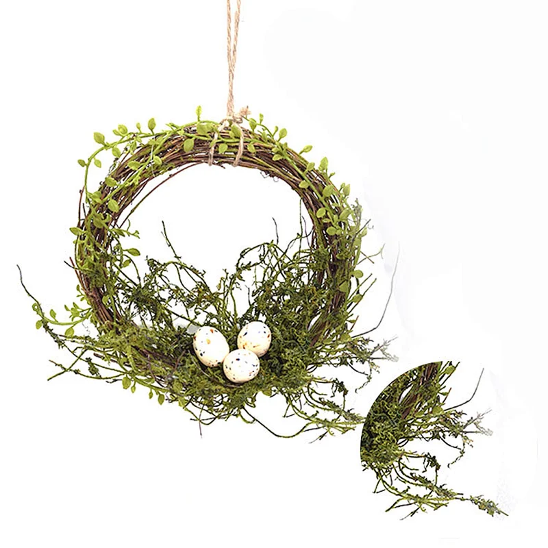 Luxury Personalized Spring Wreaths Hand Wrapped Egg Wreath For Easter Decoration