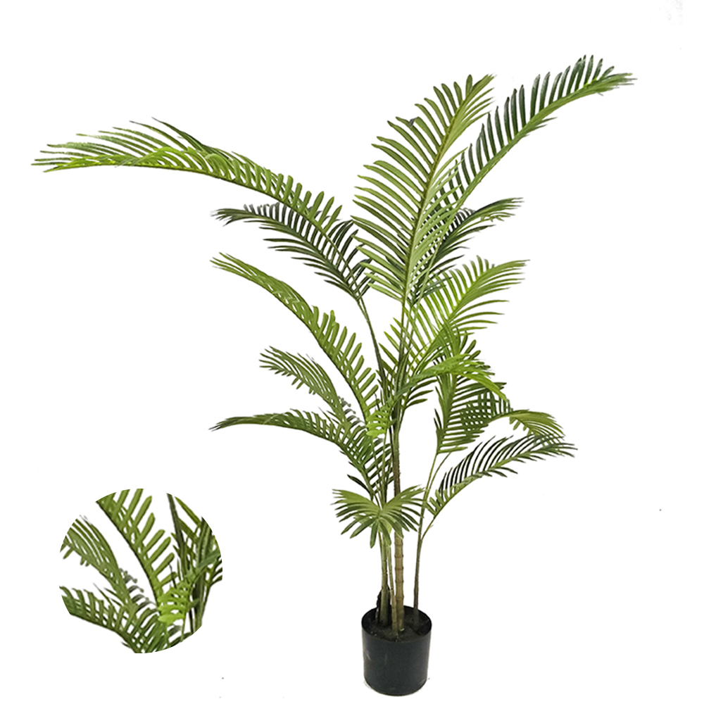 Lifelike Customized Artificial Handcraft Areca Palm Plant Greenery Areca Palm Tree