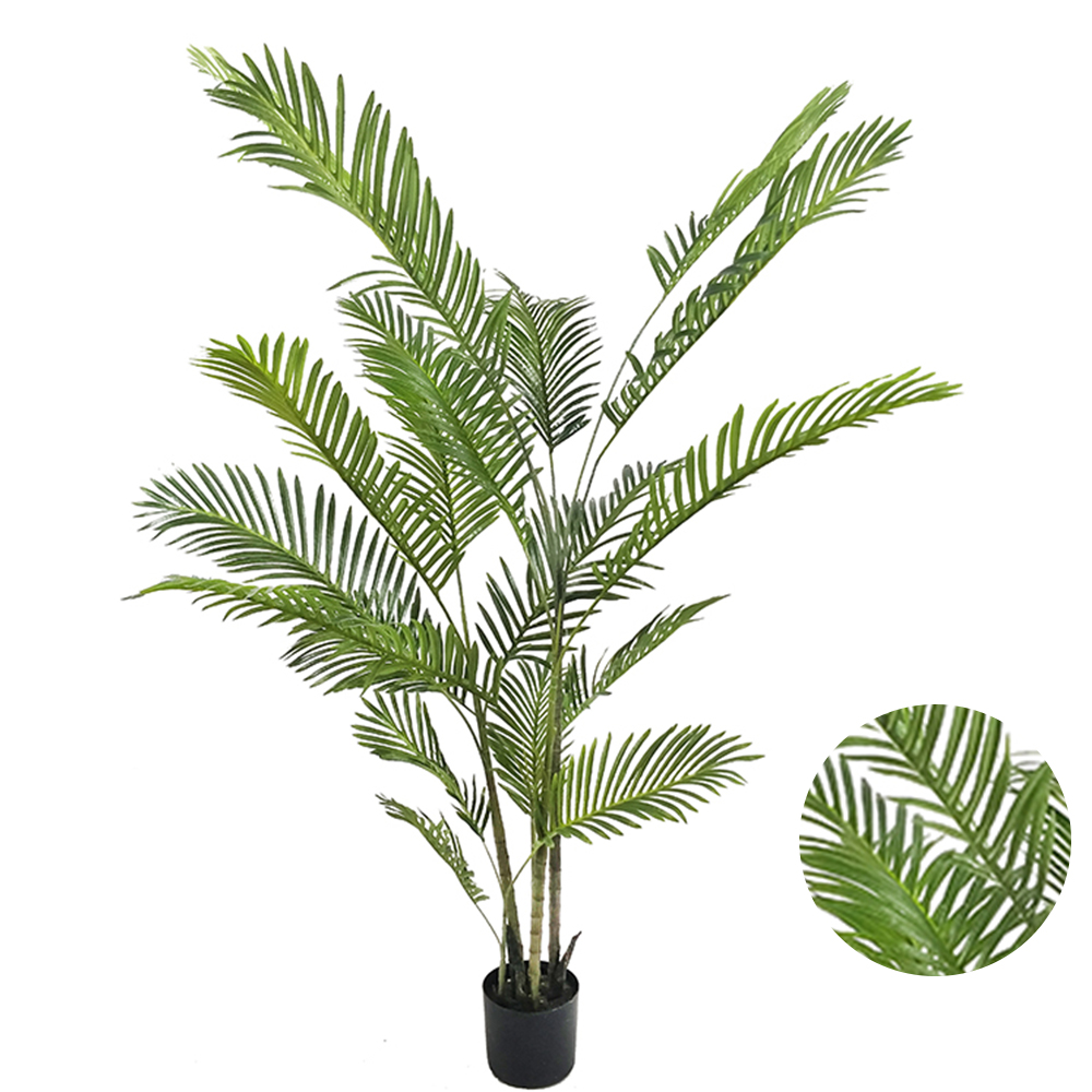 Wholesale Price Home Indoor Outdoor Garden Decor Artificial Areca Palm Leaf Plates Areca Palm Trees Plant
