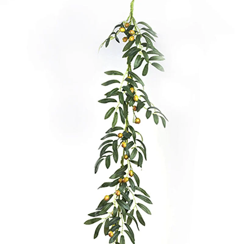 Colorful Real Touch Wild flower Garland decorations Oliver leaves with fruits garland