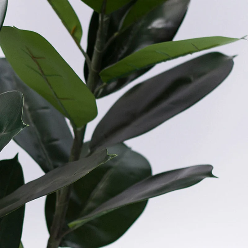Most Popular Factory Supply fabric artificial rubber tree leaves artificial greenery rubber plant