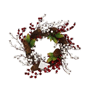 Wholesale 2020 New Decoration Artificial Flower Mini Holiday Christmas Wreath
