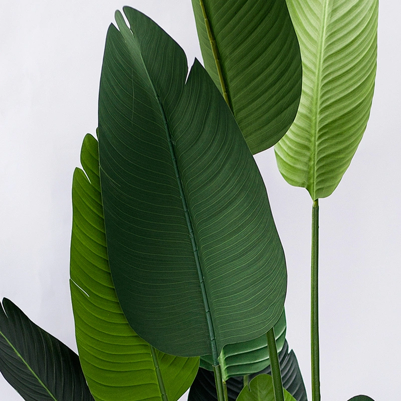 Free Samples Green Bonsai Plastic Tree Plant Decor Artificial Banana Tree For Indoor Decoration