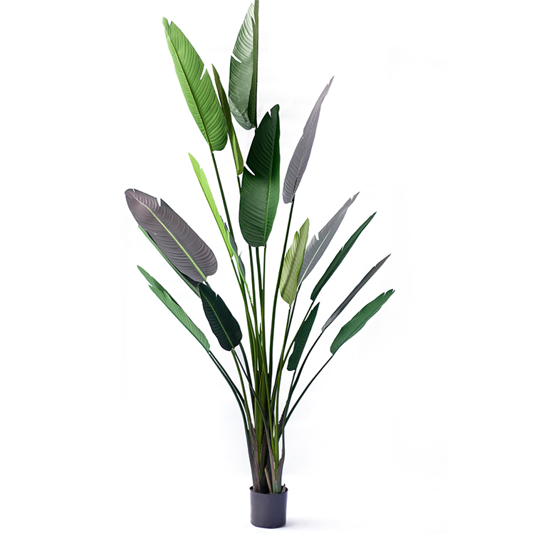 Free Samples Outdoor Green Bonsai Banana Leaf Plants Artificial Tree For Living Room Decoration