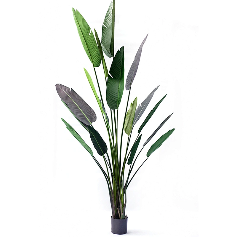 Free Samples Outdoor Green Bonsai Banana Leaf Plants Artificial Tree For Living Room Decoration