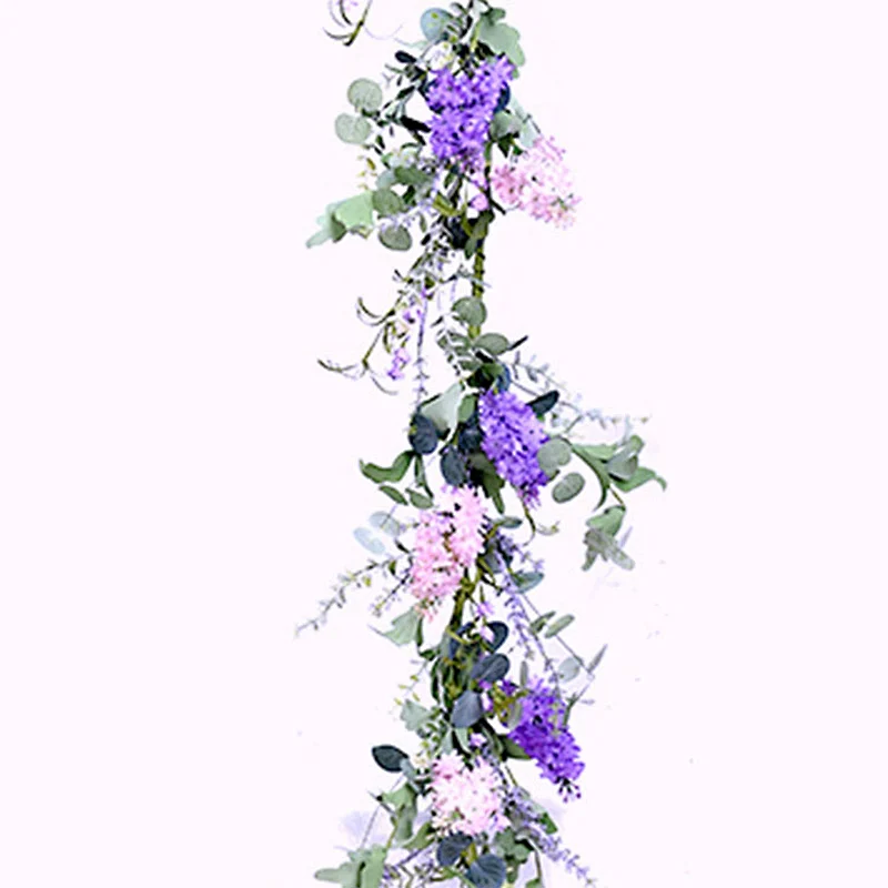 Hand Wrapped Spring Floral Lilac Garland Real Touch Artifical Plant Spring Flower Garland