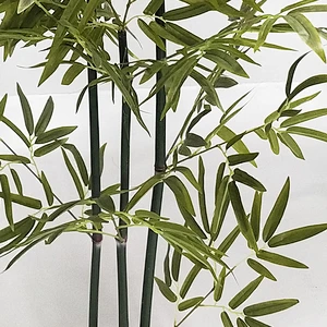 Nearly Natural Chinese Decoration Thin Wall Green Bamboo Plants Synthetic Artificial Bamboo Tree For Sale
