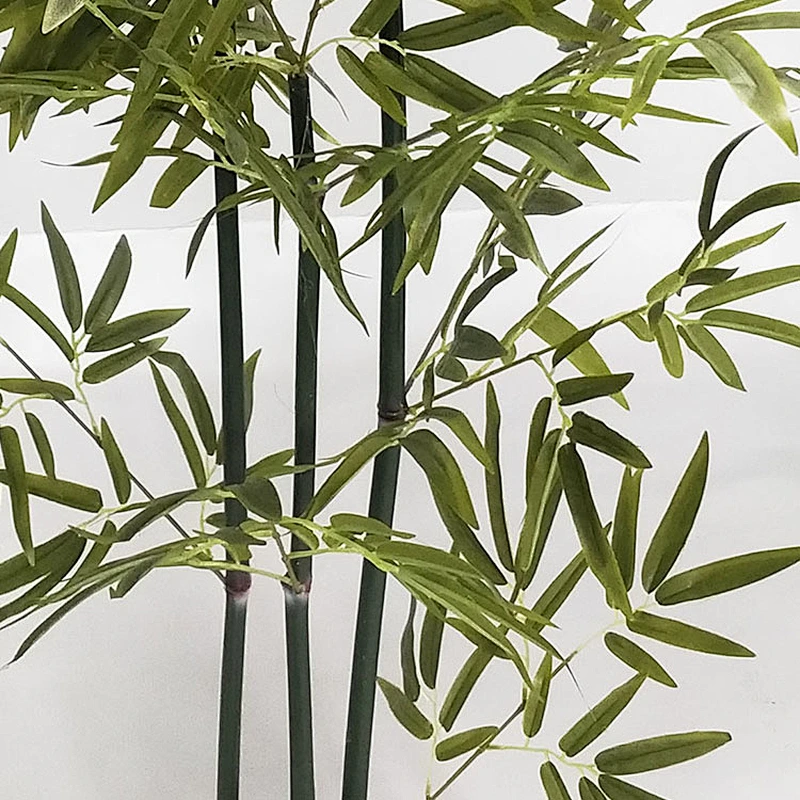 Nearly Natural Chinese Decoration Thin Wall Green Bamboo Plants Synthetic Artificial Bamboo Tree For Sale