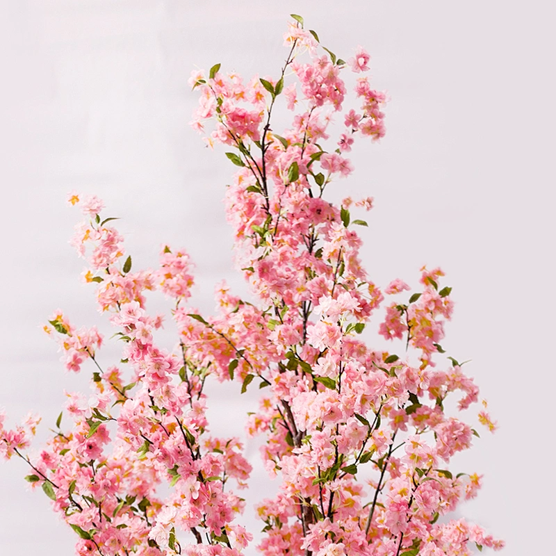 Wholesale High Quality Artificial Red Cherry Blossom Tree Decor Pink Blossom Tree