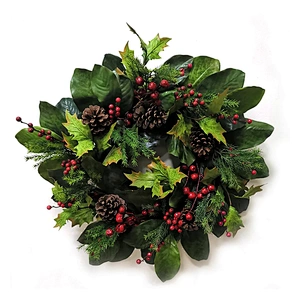 Christmas Gift Supplies Home Decor Wall Door Hanging Decoration Artifical Flower Wreath