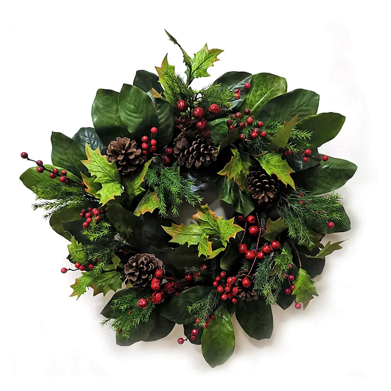 Christmas Gift Supplies Home Decor Wall Door Hanging Decoration Artifical Flower Wreath