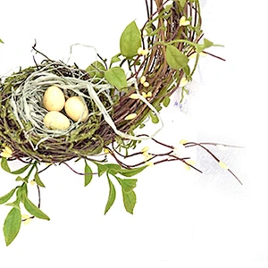 Real Touch Artifical Plant Spring Floral Easter Wreath Arts And Crafts Decoration Wreath