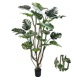 Adansonii Variegated Artificial Monstera Plants Most Popular Greenery Plant Charming Monstera