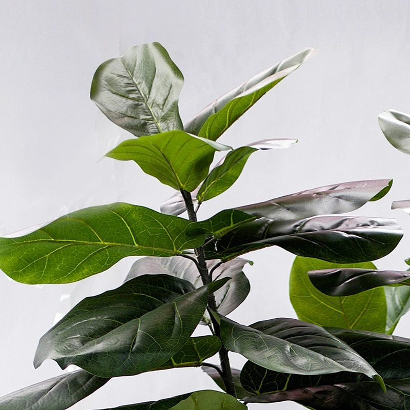 Factory Wholesale Price Fiddle Leaf Tree Greenery Artificial Plastic Fiddle Plant For Living Room