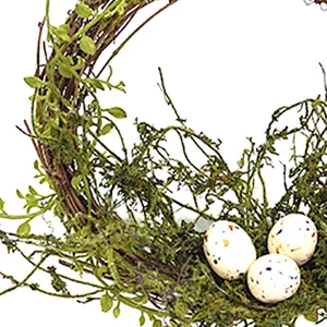 Personalized Egg Decoration Wreath Hand Wrapped Spring Floral Decorative Flowers Wreaths