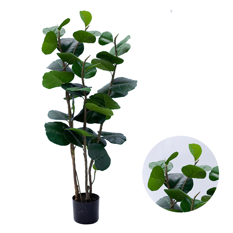 New Style indoor display trees fabric artificial leaves for decoration  artificial plants green