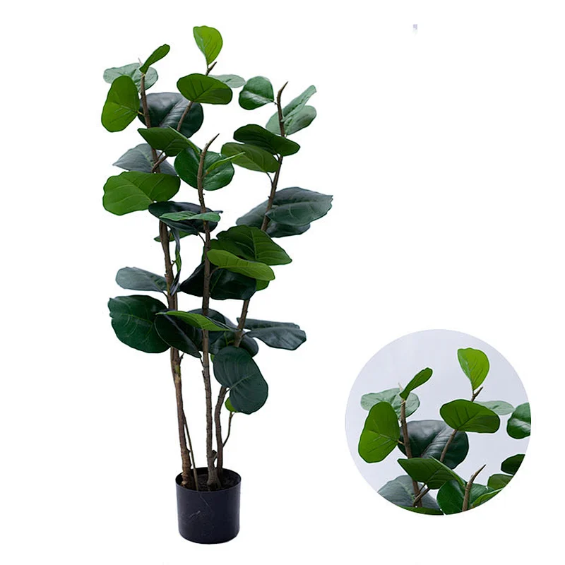 New Style indoor display trees fabric artificial leaves for decoration  artificial plants green