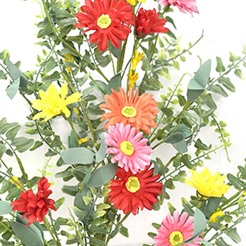 Ornamental Hand Wrapped Artifical Plant Luxury Real Touch Swag Daisy With Fern Swag