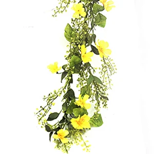 personalized Luxury spring Garland Real Touch Soft yellow dogwood artifical plant Garland