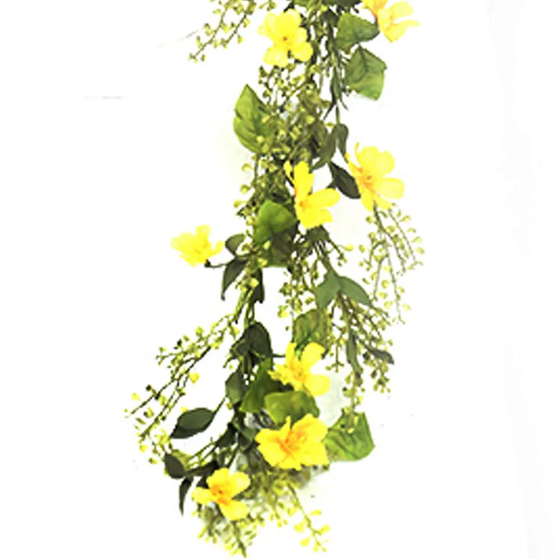 personalized Luxury spring Garland Real Touch Soft yellow dogwood artifical plant Garland