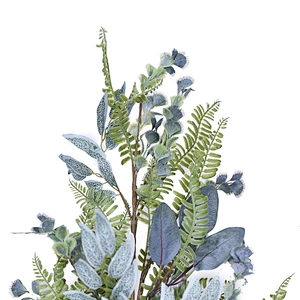Artifical Real Touch Spring Greenery Teardrop Ornamental Hand wrapped Eucalyptus teardrop