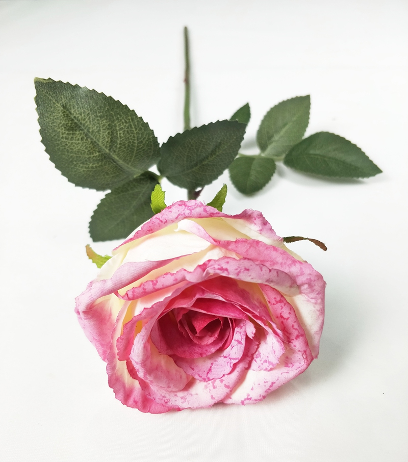 SIKYWAY:Hot sale Artificial silk rose single  flowers for wedding home decoration spray 1001-HPZMG-1T