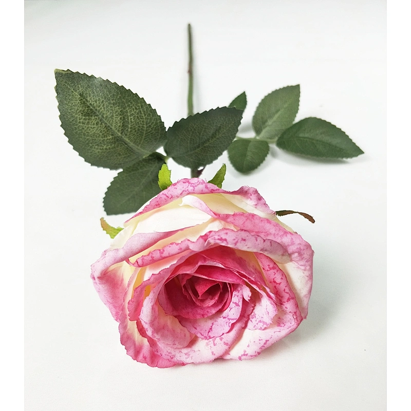 SIKYWAY:Hot sale Artificial silk rose single  flowers for wedding home decoration spray 1001-HPZMG-1T