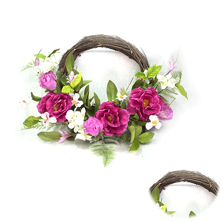 Wedding Home Decorative Door Peony Half wreath Beautiful artifical plant half wreath