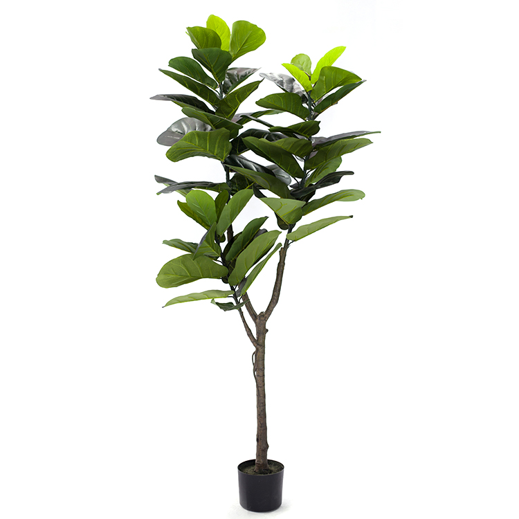 Artificial Foliace Plastic Fabric Faux Little Artificial Fiddle Leaf Fig Tree Ornamental Plants
