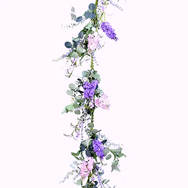 Hand Wrapped Spring Floral Lilac Garland Real Touch Artifical Plant Spring Flower Garland