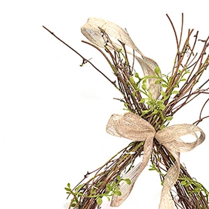 Home Decoration Egg Wreath Hand Wrapped Artificial plants Spring Floral Egg for Easter Wreath