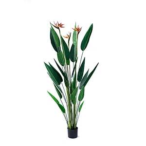 Factory Wholesale Home Decorative Artificial Heaven Birds Flower Bonsai Foliage Paradise Birds