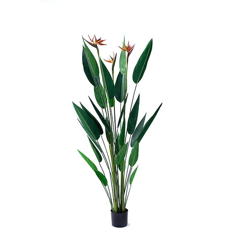 Factory Wholesale Home Decorative Artificial Heaven Birds Flower Bonsai Foliage Paradise Birds