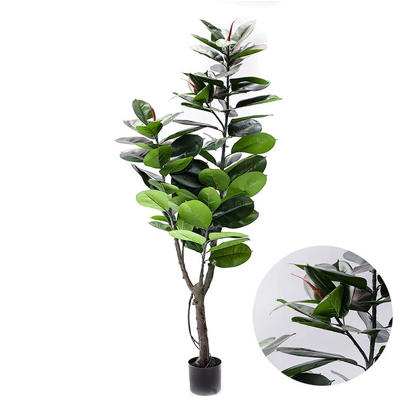 Nearly Natural indoor display rubber trees wedding centerpieces artificial rubber plants