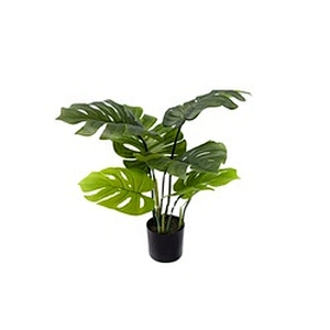Wholesale Plastic Big Leaf Green Monstera Curvature Artificial Plant Monstera Tree