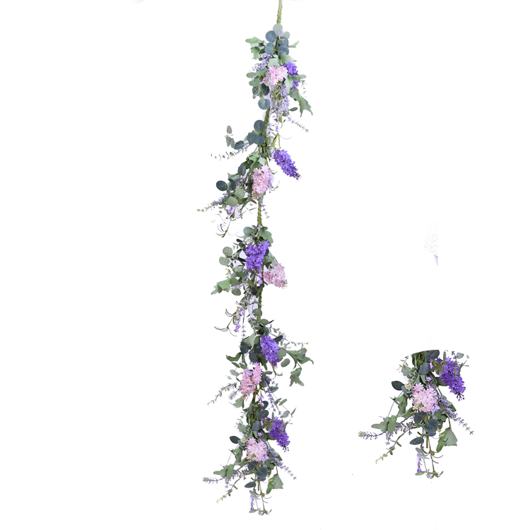 Made In China Ornamental artifical Spring plant Garland Hand Wrapped Spring Floral Lilac Garland