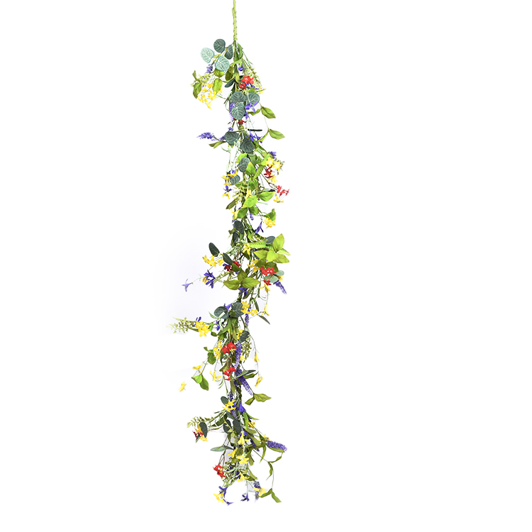 Lavender and eucalyptus wild flower mixed garland Arts And Crafts decoration simulation Garland