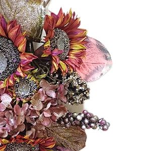 Popular and fashion autumn decoration artificial silk flower bouquet real touch wreath artificial flower ball