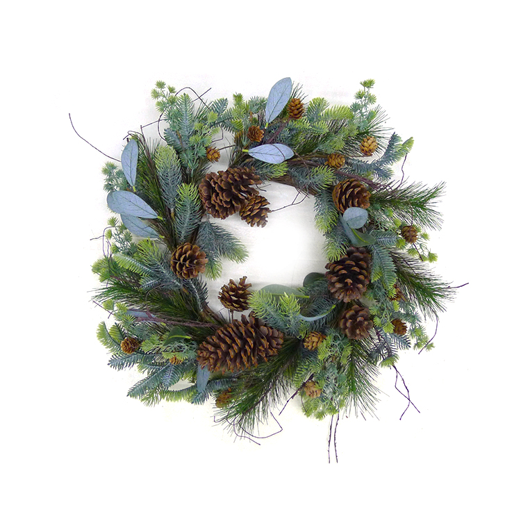 China Factory Wholesale Customized Hanging Artificial Christmas Door Decoration Wreaths