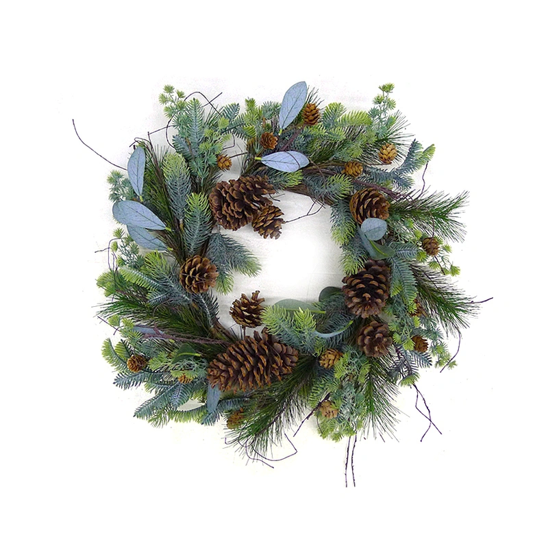 China Factory Wholesale Customized Hanging Artificial Christmas Door Decoration Wreaths