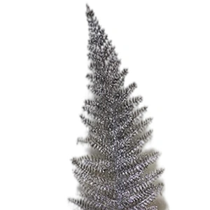 New Style Of Decoration Single Fern Leaves 73.66cm Champagne Flowers Glitter Spray Flowers For Sale