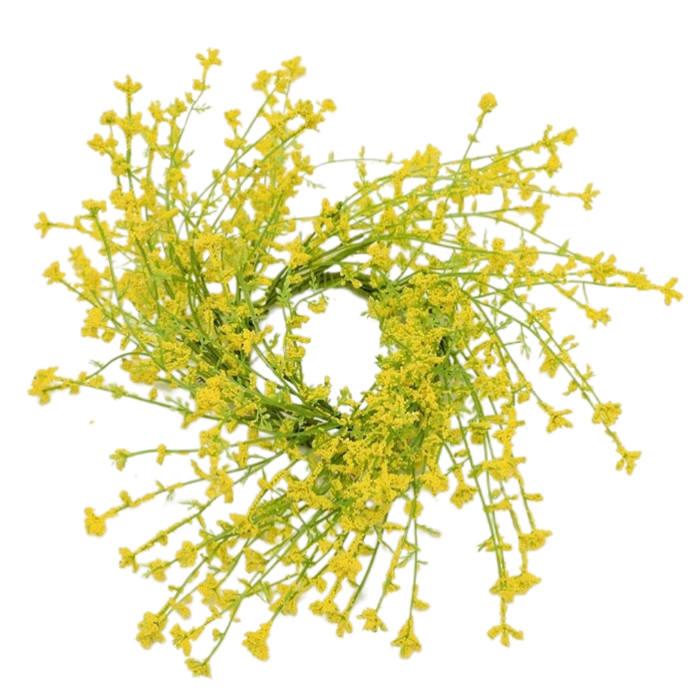 Spring Floral decoration Greenery Wreath artificial plant Ornamental Hand wrapped wreath Faux Flower