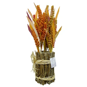 Custom Cheap Fashion Colorful Artificial wheat flower 42cm Red Orange Autumn Wheat red orange yellow flowers