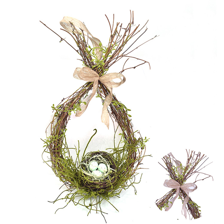 Made In China spring floral Easter Candle Ring Egg Wreath Hand Wrapped wreath